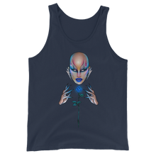 Load image into Gallery viewer, Blue Rose Unisex Tank Top