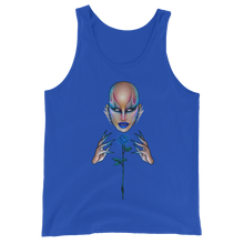 Load image into Gallery viewer, Blue Rose Unisex Tank Top